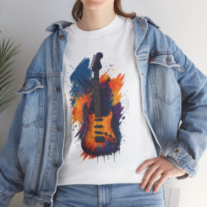 Music Plays Forever Guitar Unisex Tee, Music Lover Shirt, Guitar Player Gift, Musician Top, Rock and Roll Tee, Gift for Guitarist
