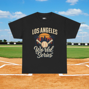 World Series LA Baseball Unisex Tee, Los Angeles Baseball Cotton Shirt, Sports Fan Unisex Top, Baseball Gift for Him, Dodgers Fan Apparel